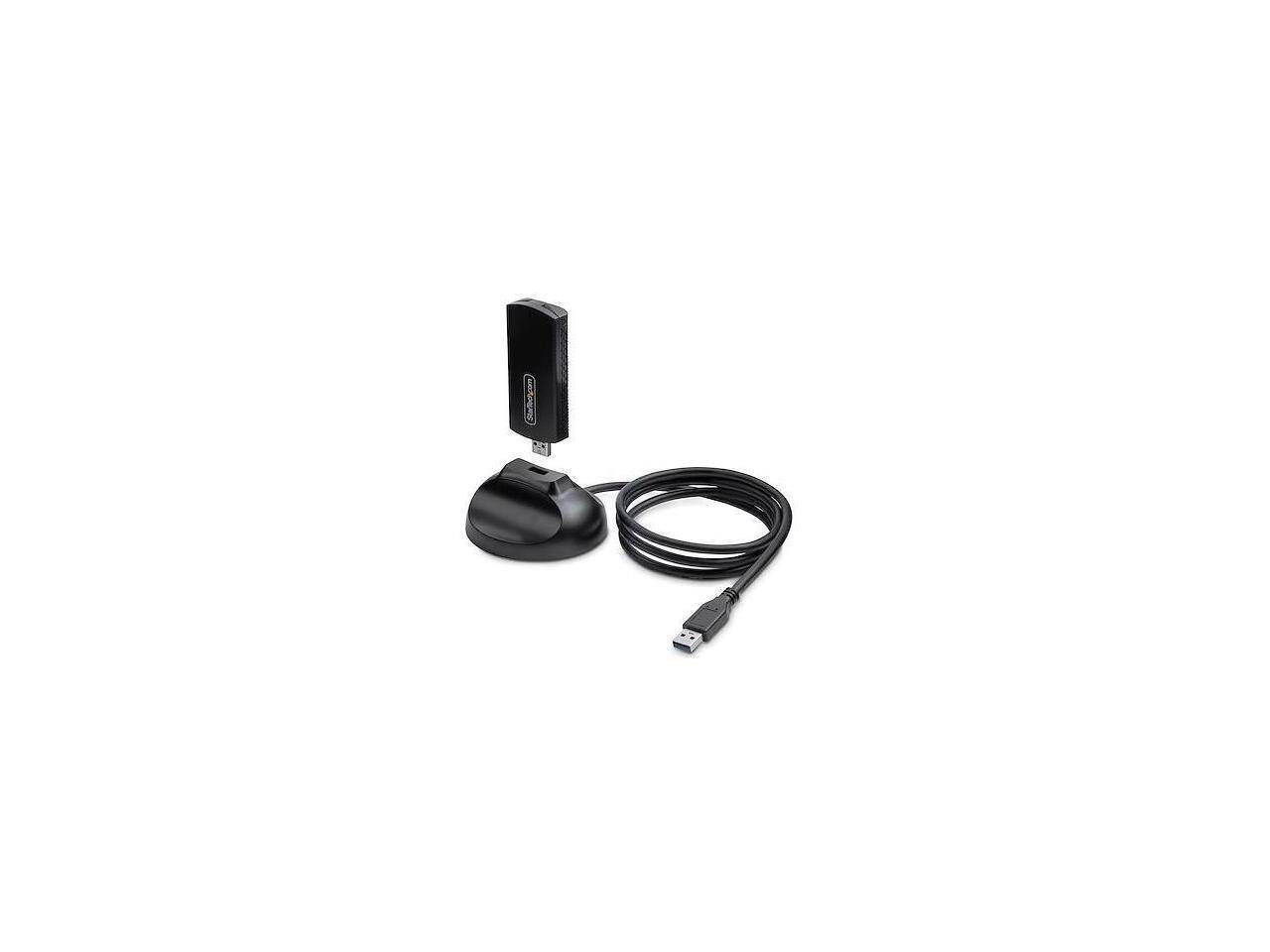 Front. StarTech.com - StarTech Wi-Fi 6E USB 3.0 Adapter, 802.11ax, 2.4/5/6 GHz, Foldable Antenna for PC/Laptop.