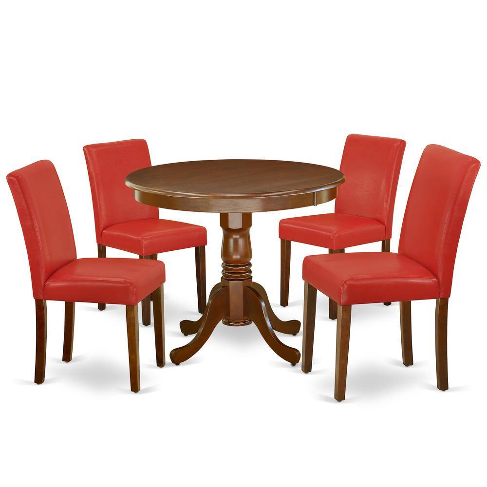 Left. East West Furniture - Dining Room Set Mahogany - Brown.