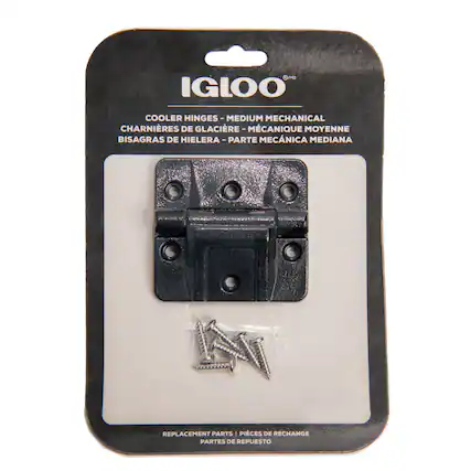 GVMD - IGLOO COOLER HINGES - MEDIUM MECHANICAL
CHARNIÈRES DE GLACIER - MÉCANIQUE MOYENNE
BISAGRAS DE HIELERA - PARTE MECÁNICA MEDIANA
REPLACEMENT PARTS - PIÈCES DE RECHANGE - PARTES DE REPUESTO