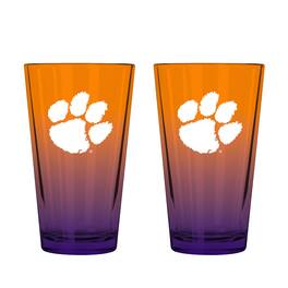 The Memory Company - Clemson Tigers Two-Pack 16oz. Ombre Pint Glass Set - Multicolor
