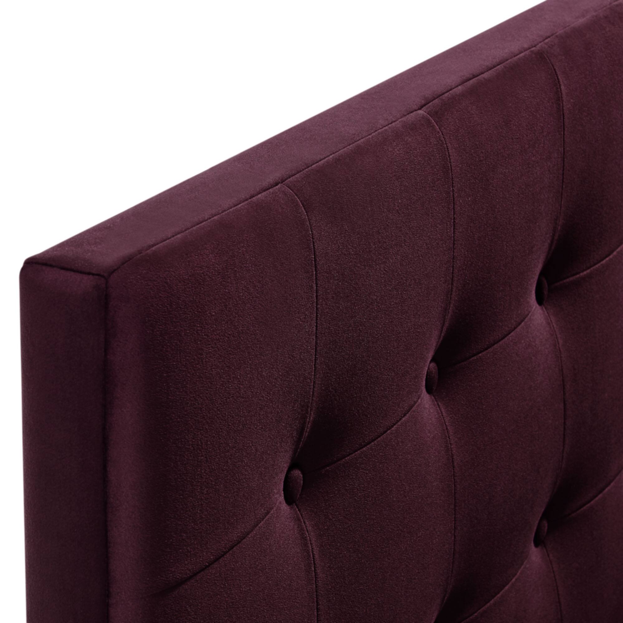 Alt View 4. Modway - Emily Stain-Resistant Performance Velvet Twin Size Headboard - Mulberry.