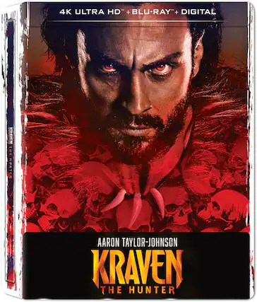 Front. Kraven the Hunter (Steelbook) - 4K Blu-Ray.