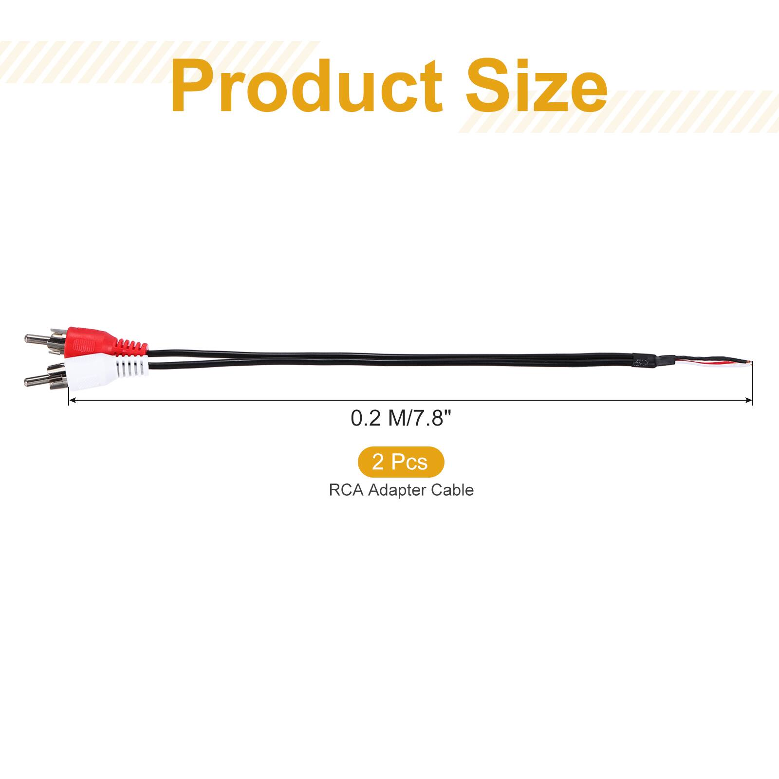 Product Size: 0.2 M/7.8"  
2 Pcs RCA Adapter Cable