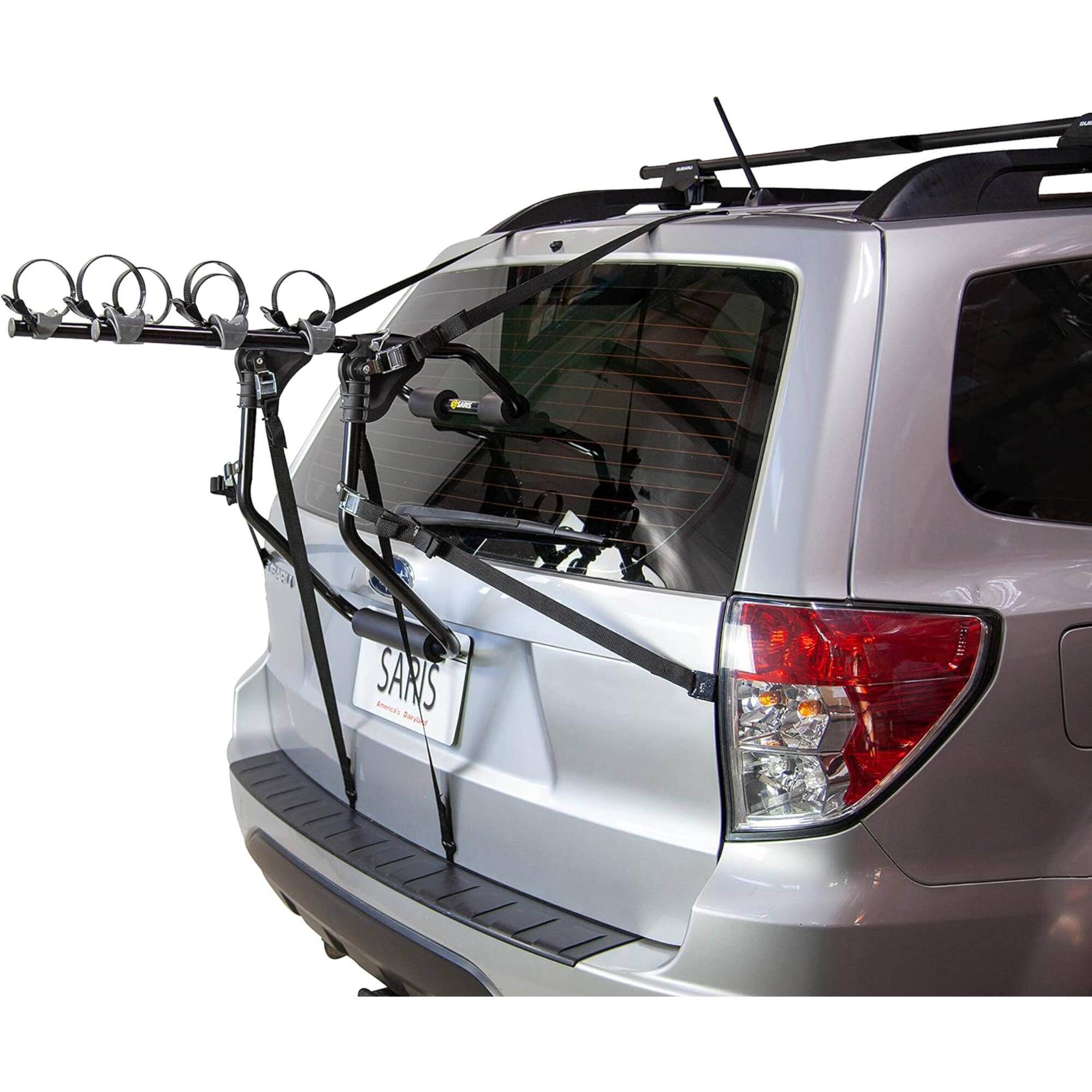 Alt View 1. Saris - Guardian Trunk Bike Rack Mount, No Assembly Bike Cargo Rack for Cars, 3 Bikes - Black.