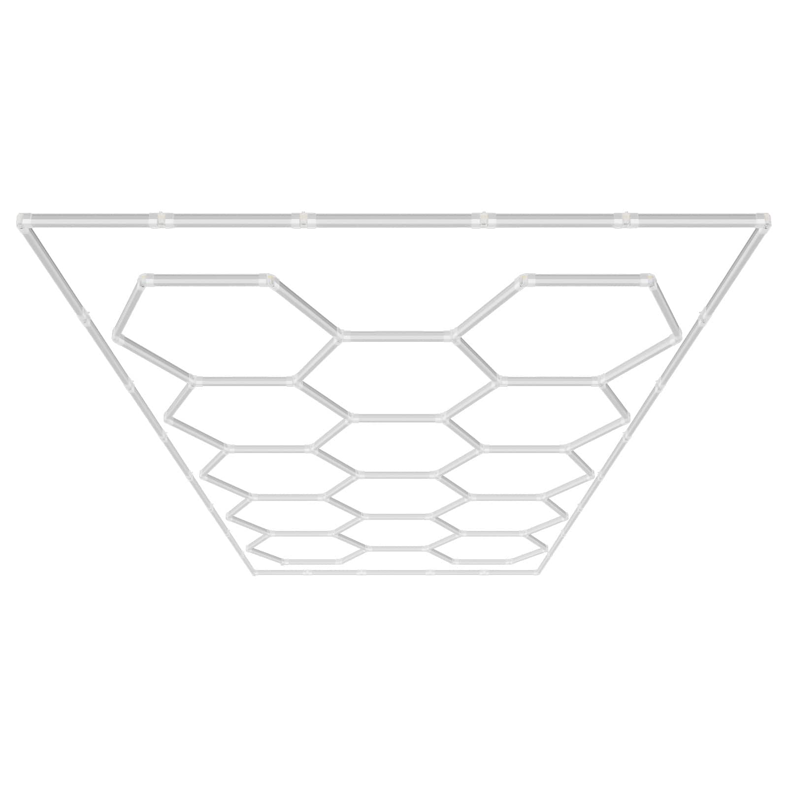 Front. VEVOR - Hexagon Garage Lights, 86400LM, 6500K 14 Grid Systems Honeycomb Hexagonal Garage LED Lights - White.