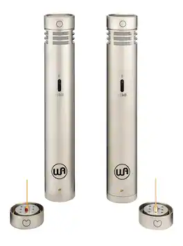 Warm Audio - Condenser Microphone with Omnidirectional and Cardioid Capsules, Fully Discrete Signal Path, Stereo Pair - Nickel