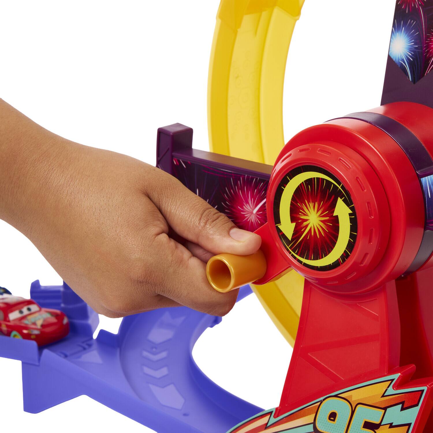 Alt View 2. Mattel - DIsney / Pixar Cars Race to Celebrate Lightning McQueen Celebration Raceway Playset   - COLLECTIBLES - Multicolor.