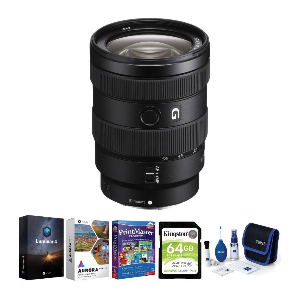 Sony E 16 55mm f/2.8 G Lens with Software Suite and Accessory