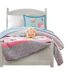 Gracie Mills - Alara Springtime Reversible Quilt Set with Throw Pillow - Multi