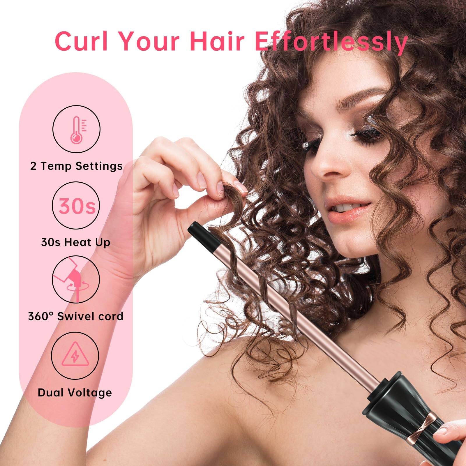 Curl Your Hair Effortlessly

- 2 Temp Settings
- 30s Heat Up
- 360° Swivel cord
- Dual Voltage
