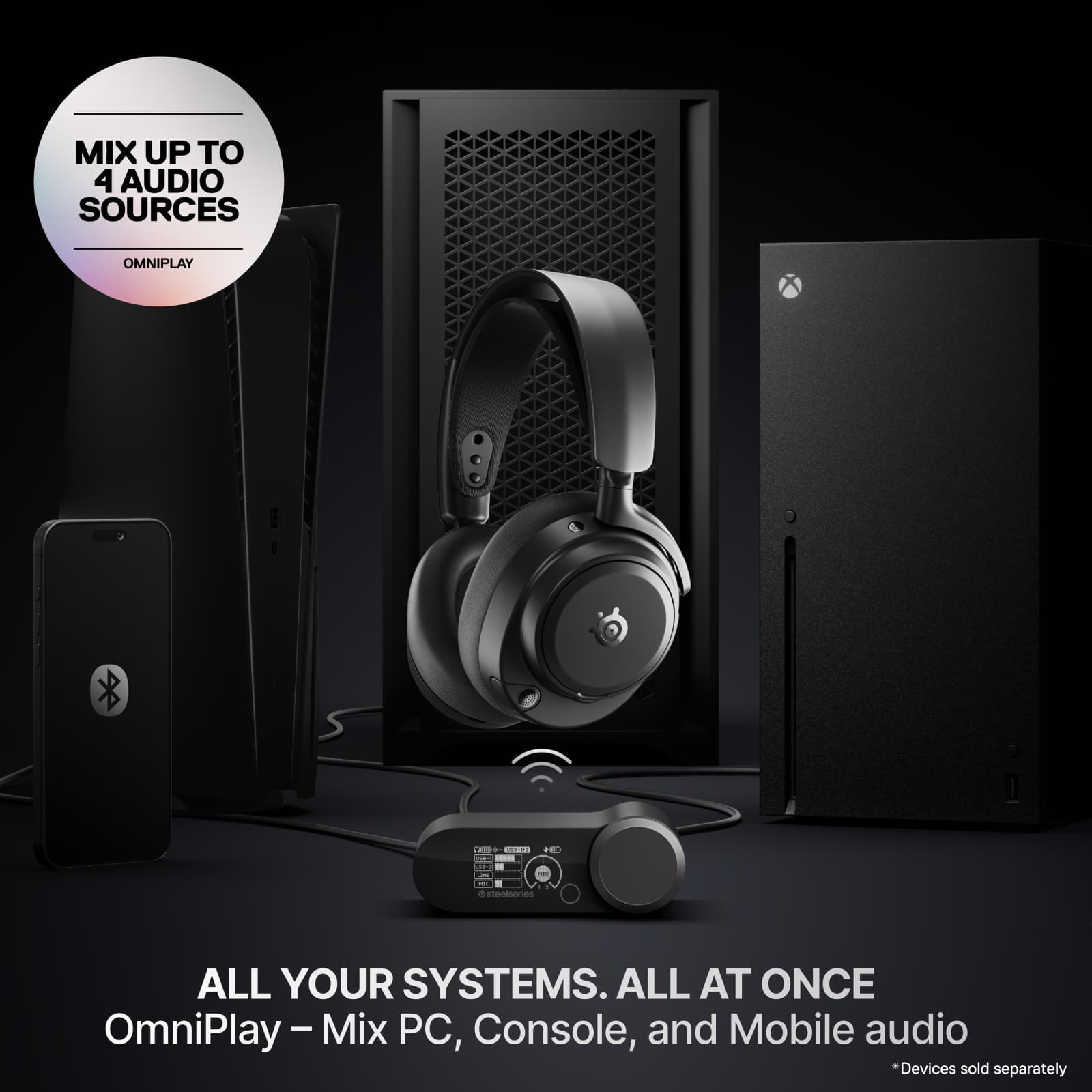 SteelSeries Arctis Nova Pro Omni 2.4 GHz Wireless Over The Ear