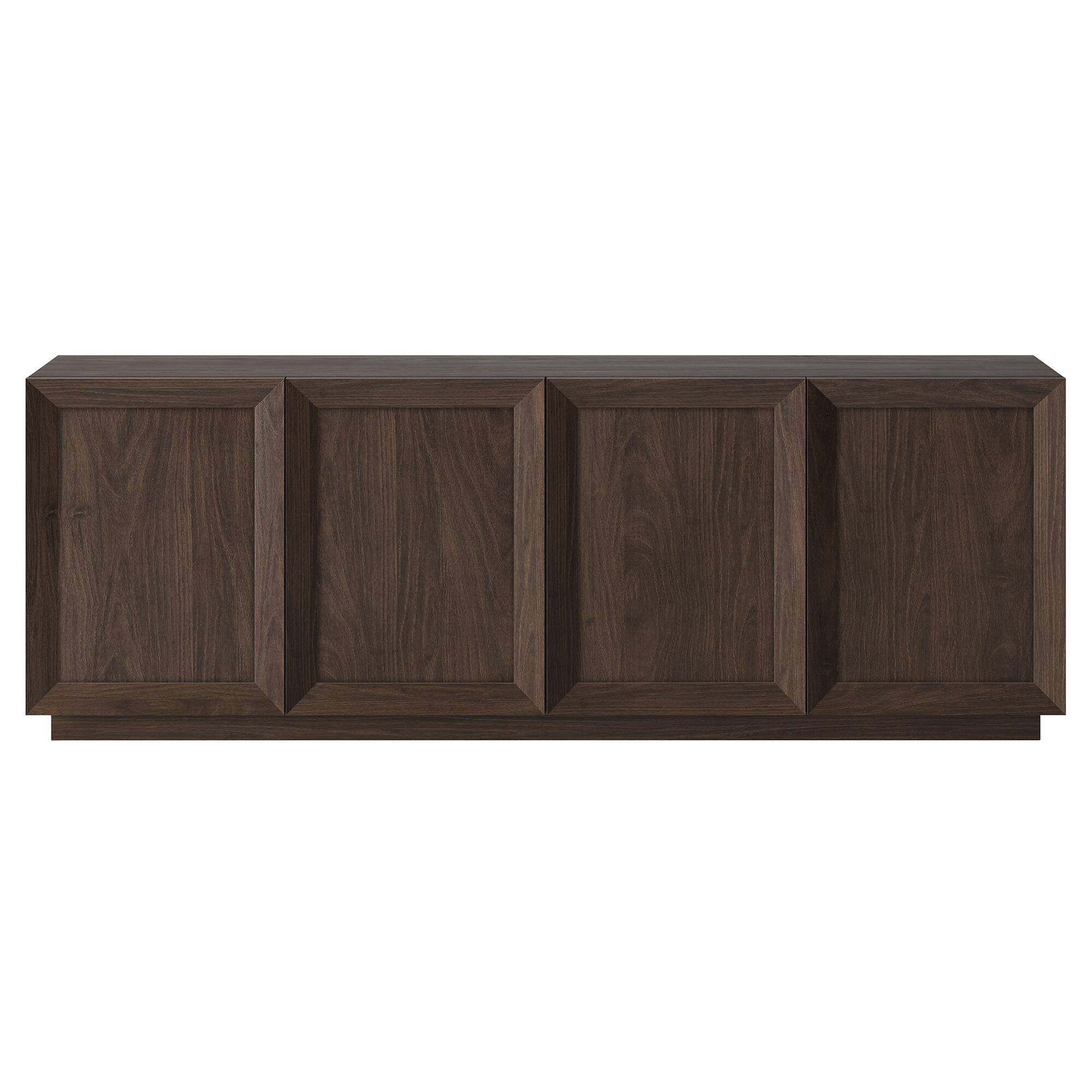 Angle. Hudson&Canal - Morse Rectangular TV Stand for TV's up to 75" in Alder Brown - Alder Brown.