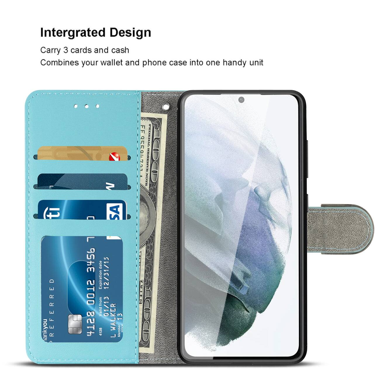 Reiko 3 In 1 Wallet Casesamsung Galaxy S21 Plus In Blue - Best Buy
