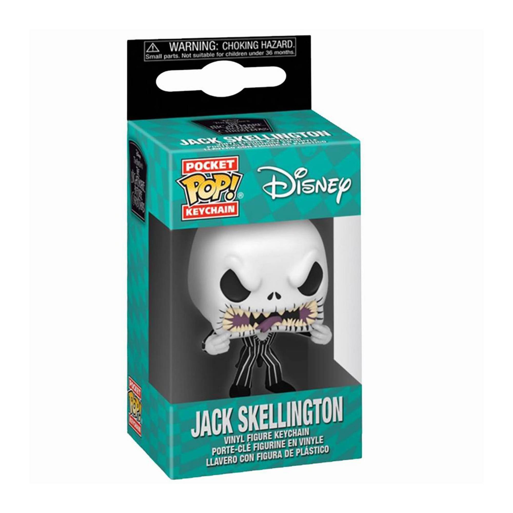 **WARNING: CHOKING HAZARD**  
Small parts. Not suitable for children under 36 months.

**POCKET POP! KEYCHAIN**

**JACK SKELLINGTON**  
VINYL FIGURE KEYCHAIN  
PORTE-CLE VINYLE  
FIGURINE EN VINYLE  
FIGURA DE PLÁSTICO  
LLAVERO CON FIGURA DE PLÁSTICO