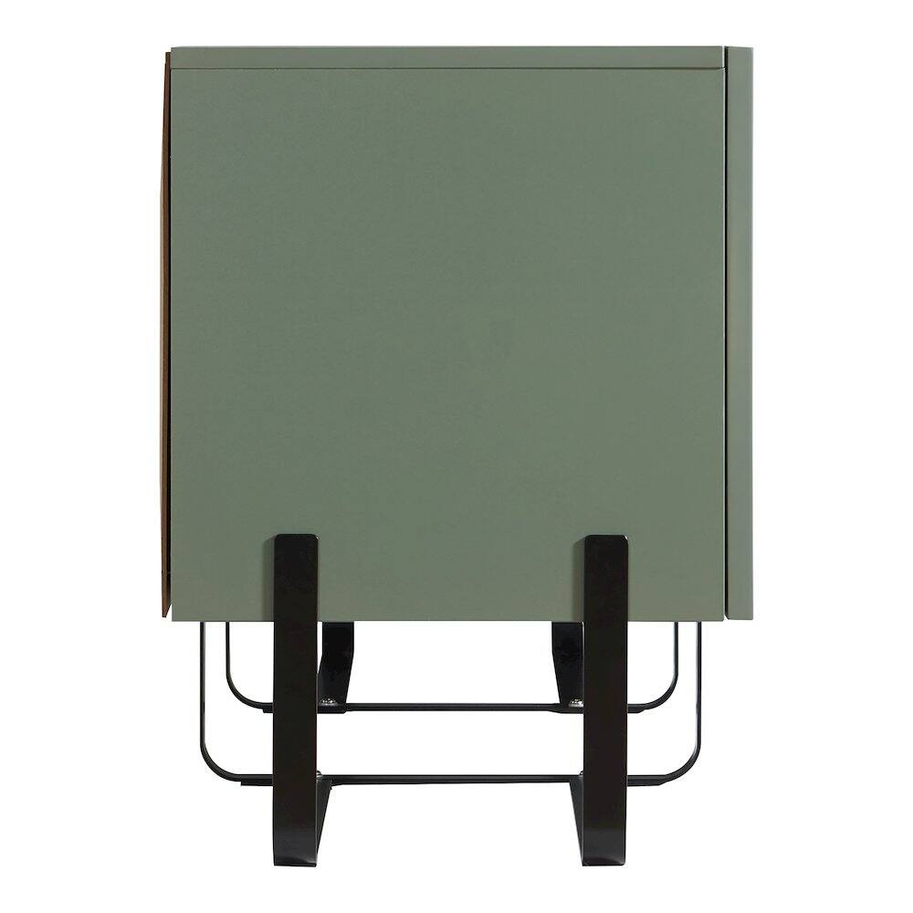 Alt View 2. Furniture of America - Haft Modern Wood 3-Cabinet TV Stand - Green.