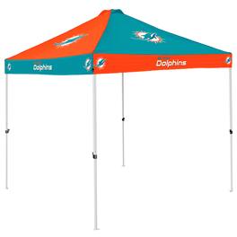 Logo Brands - Miami Dolphins 9' x 9' Checkerboard Tailgate Canopy Tent - Multicolor