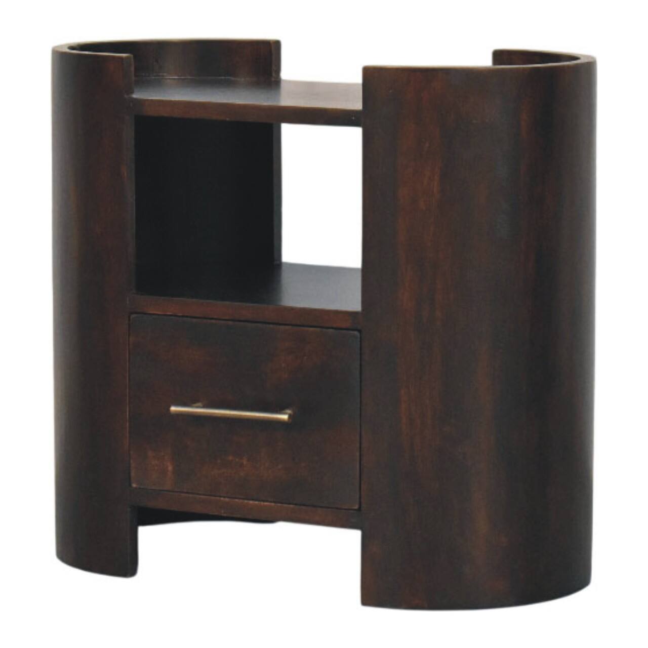 Left. Artisan Furniture - Artisan Furniture Solid Wood Valencia Bedside - Brown.