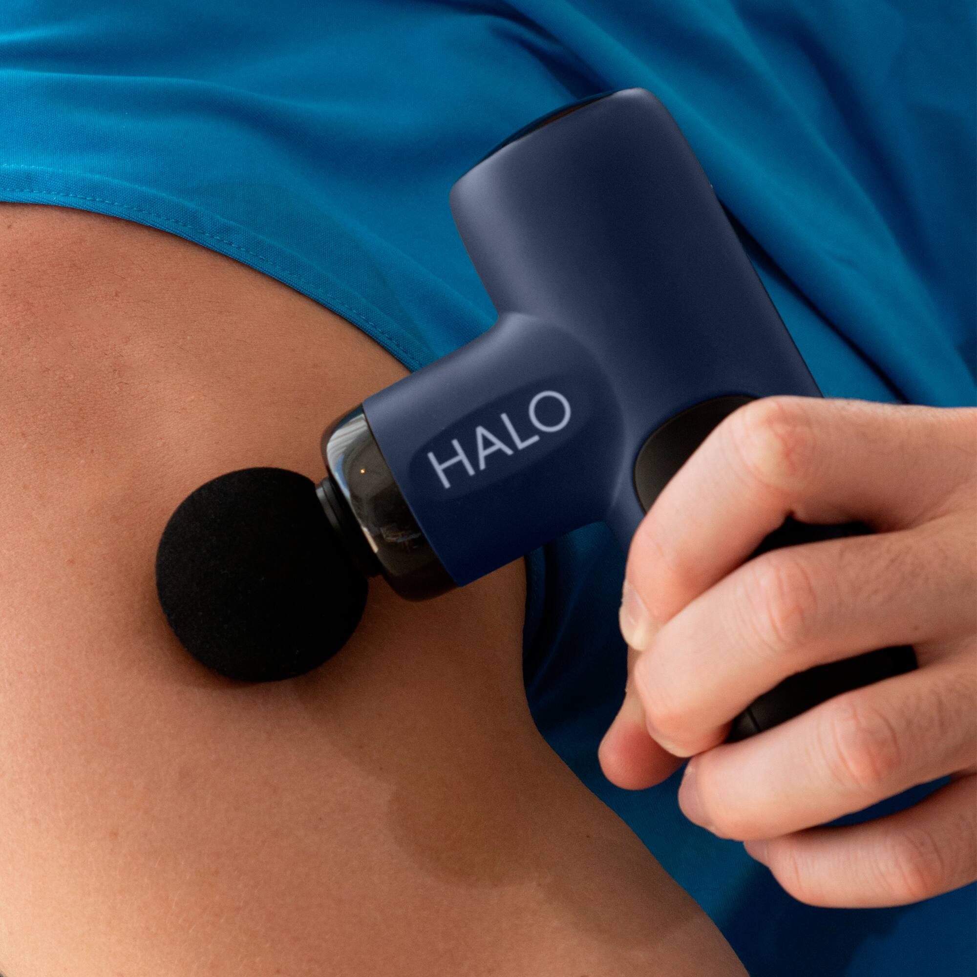 Alt View 5. Halo - Compact Percussion Massager - Navy.