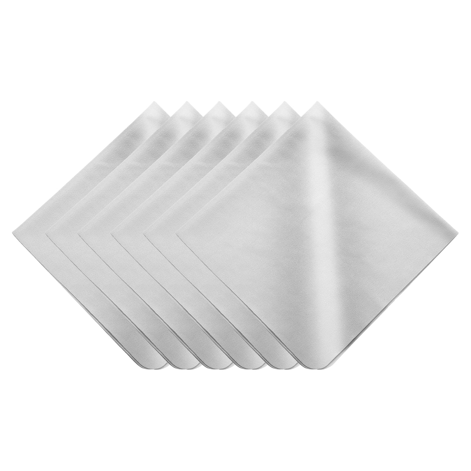 Unique Bargains - 6pcs Soft Eyeglass Cloths, 15.8"x15.8" Microfiber Cleaning Cloth for Lens, Glasses, Jewelry, LCD Screens, Cameras - Light Gray