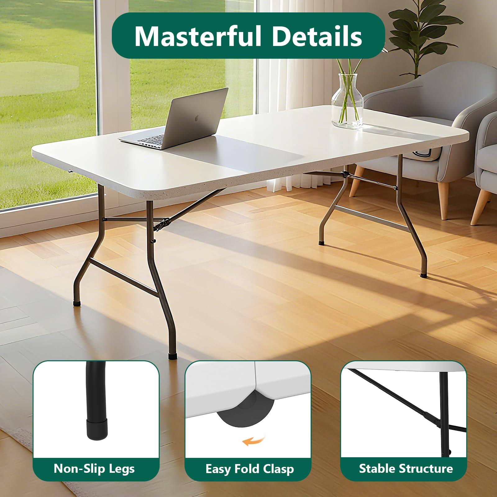 Masterful Details

- Non-Slip Legs
- Easy Fold Clasp
- Stable Structure