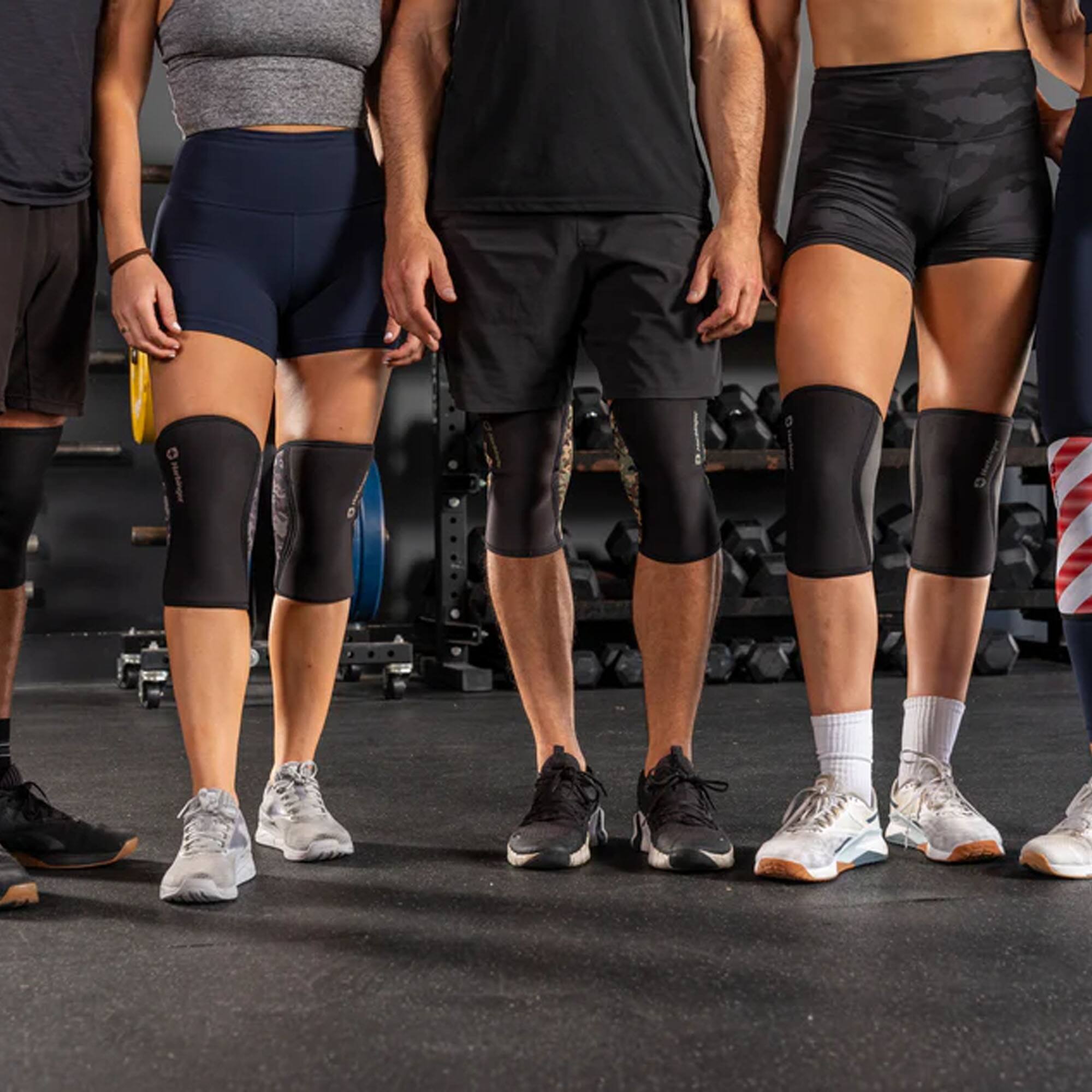 Alt View 3. Harbinger - Harbinger Unisex 5mm Pro Knee Sleeves - Black - Large - Black.