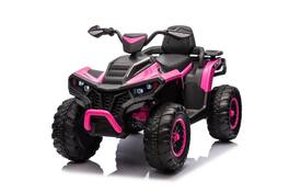 BreeBe - Kids ATV 4 Wheeler, 24V 4WD Electric ATV Ride On Toy for Big Kid w/ 2-Seater, 4x200W Motor, 6Mph Max Speed - Pink