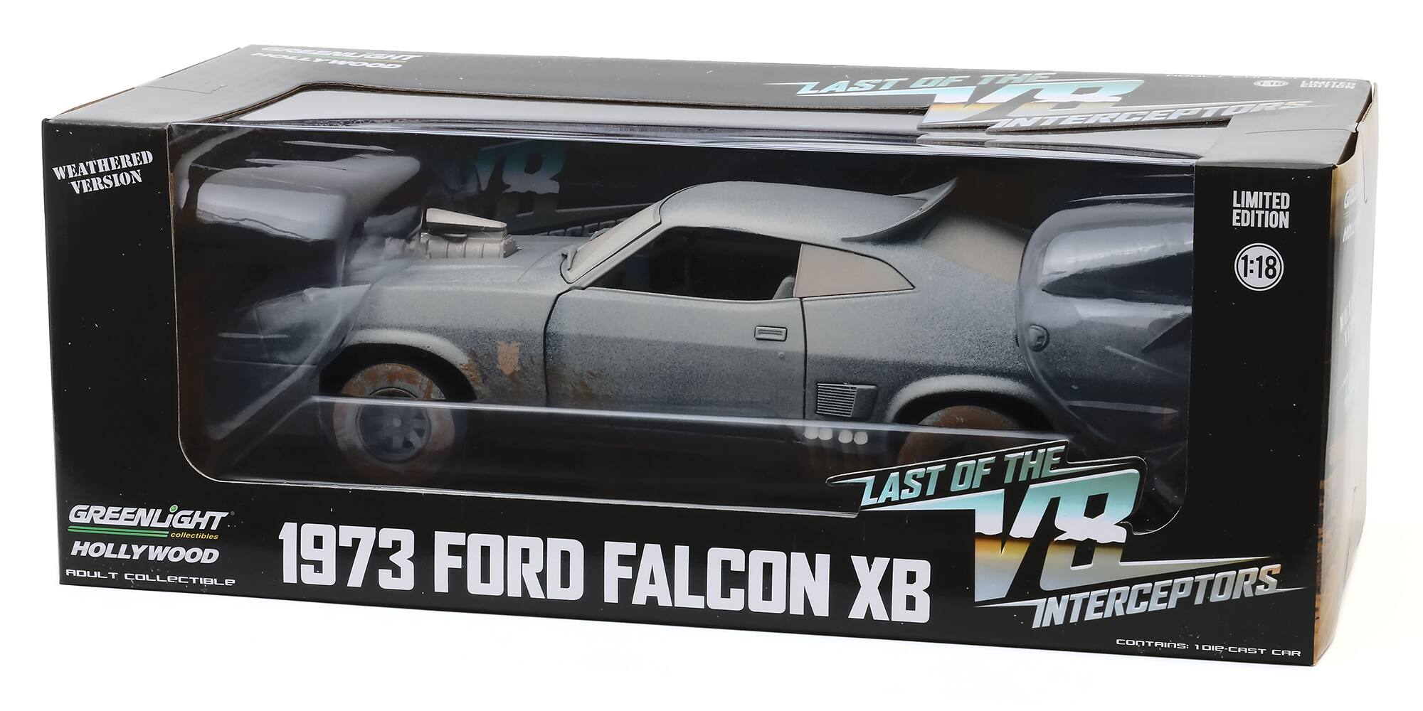 1973 Ford Falcon XB RHD (Weathered Version) "Last of the V8 Interceptors" (1979) Movie 1/18 Diecast Model Car Greenlight