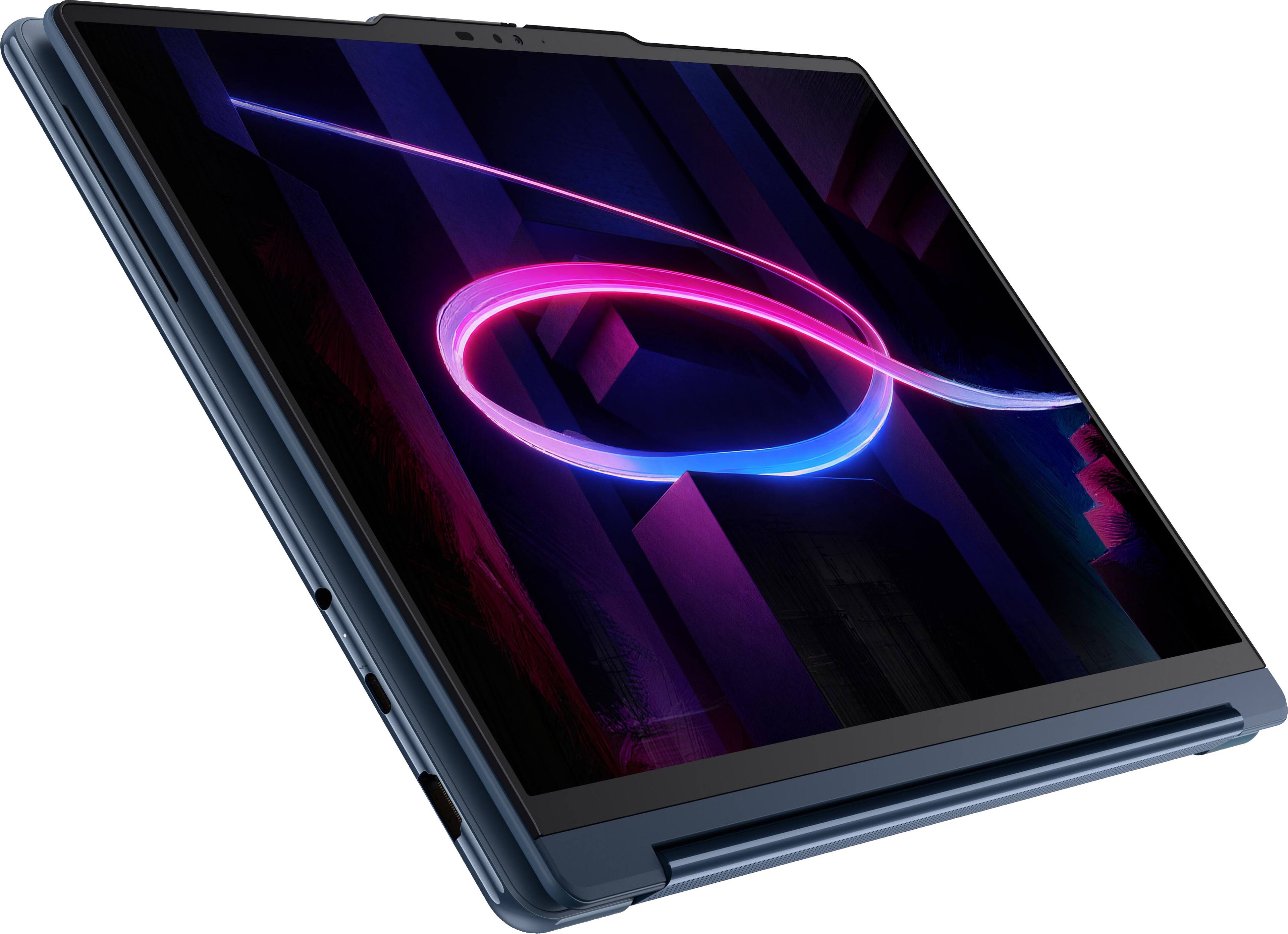 Alt View 16. Lenovo - Yoga 9i 2-in-1 Aura Edition 14" 3K OLED Touchscreen Laptop - Core Ultra 7 Processor 355 2026- 32GB Memory- 1TB Storage - Cosmic Blue.