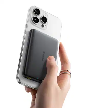 Front. Baseus - Baseus Picogo 10000mAh Qi2 Power Bank for iPhone - 15W Wireless, 27W Fast Charging Magnetic Battery - Black.