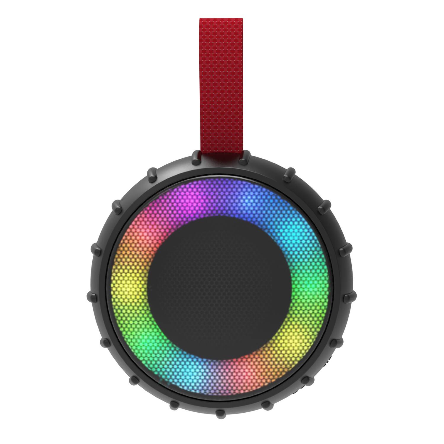 Left. RCA - 5W Bluetooth Party Speaker with TWS, RGB Lights, USB/microSD/Aux, FM Radio, 3 Hr Play Time - Black.
