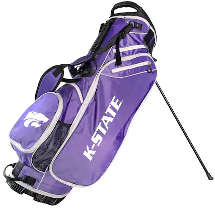 Front. Team Golf - Kansas State Wildcats Birdie Stand Golf Bag - Purple.