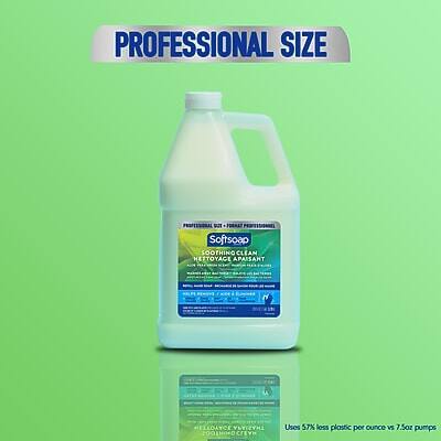 PROFESSIONAL SIZE  
PROFESSIONAL B2T  

Softsoap  
SOOTHING CLEAN  
HELLOAYCE  
THAZIANA  

Uses 57% less plastic per ounce vs 7.5oz pumps