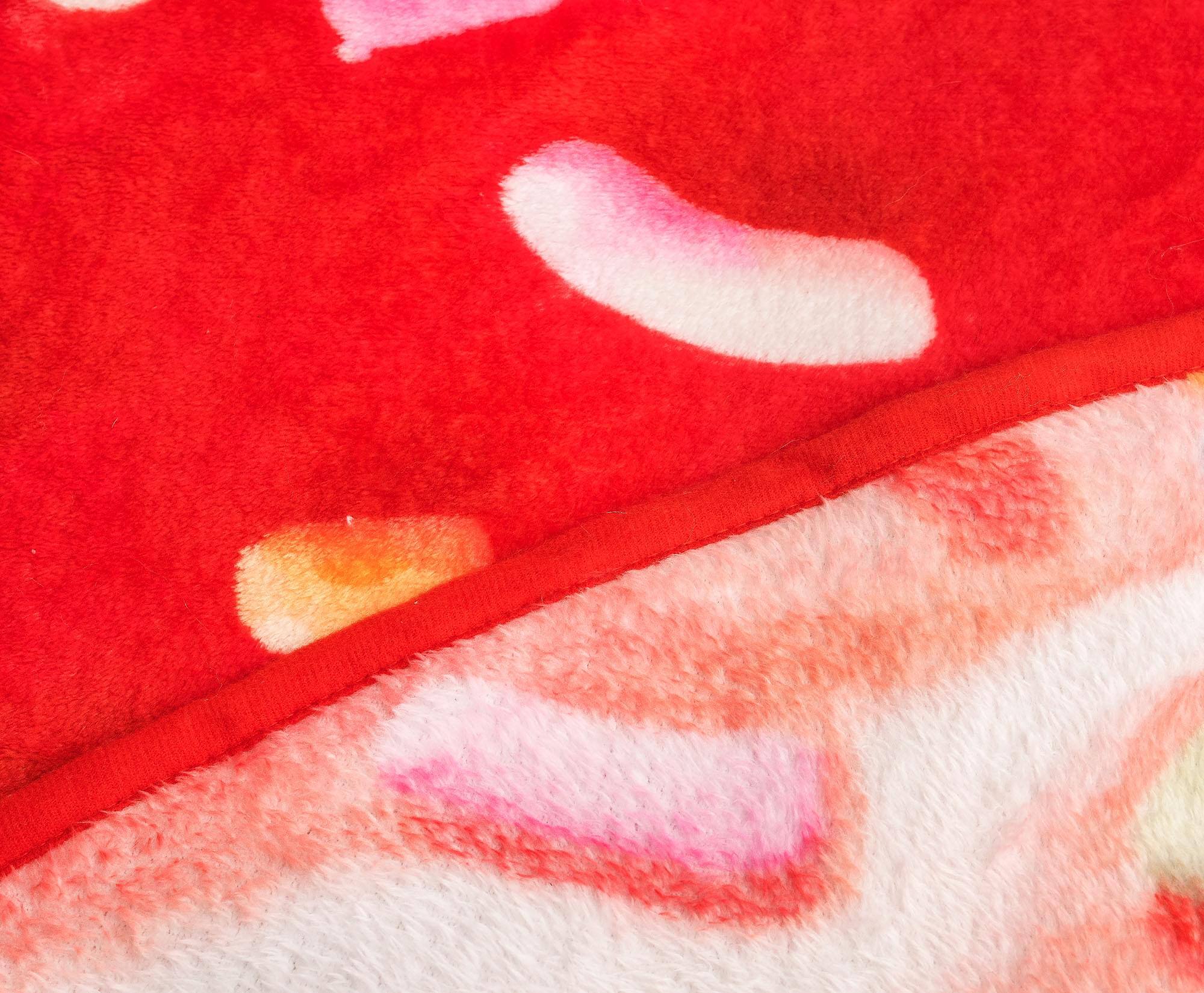 Alt View 1. Toynk - Sprinkle Donut Round Fleece Throw Blanket | 60 Inches - Red.