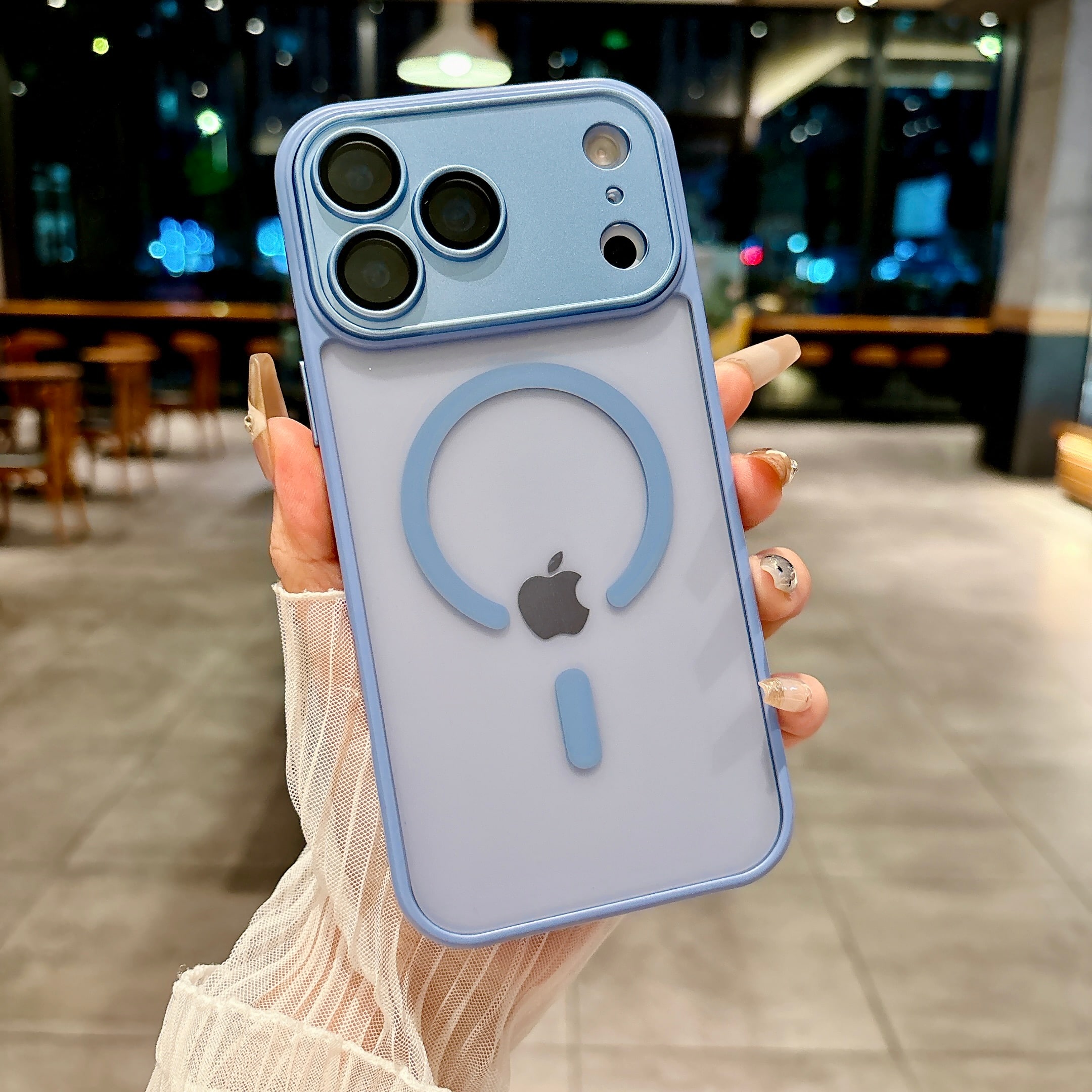 UUCOVER - For Apple iPhone 17 Pro Max Magnetic Case with Built-in Camera Lens Protector Cover, Compatible with MagSafe Matte Cover - Blue price history on PriceWatchPro