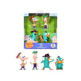 Set of 4 Diecast Figures "Phineas and Ferb" (2007-2015) TV Series "Metalfigs" Series Diecast Models by Jada