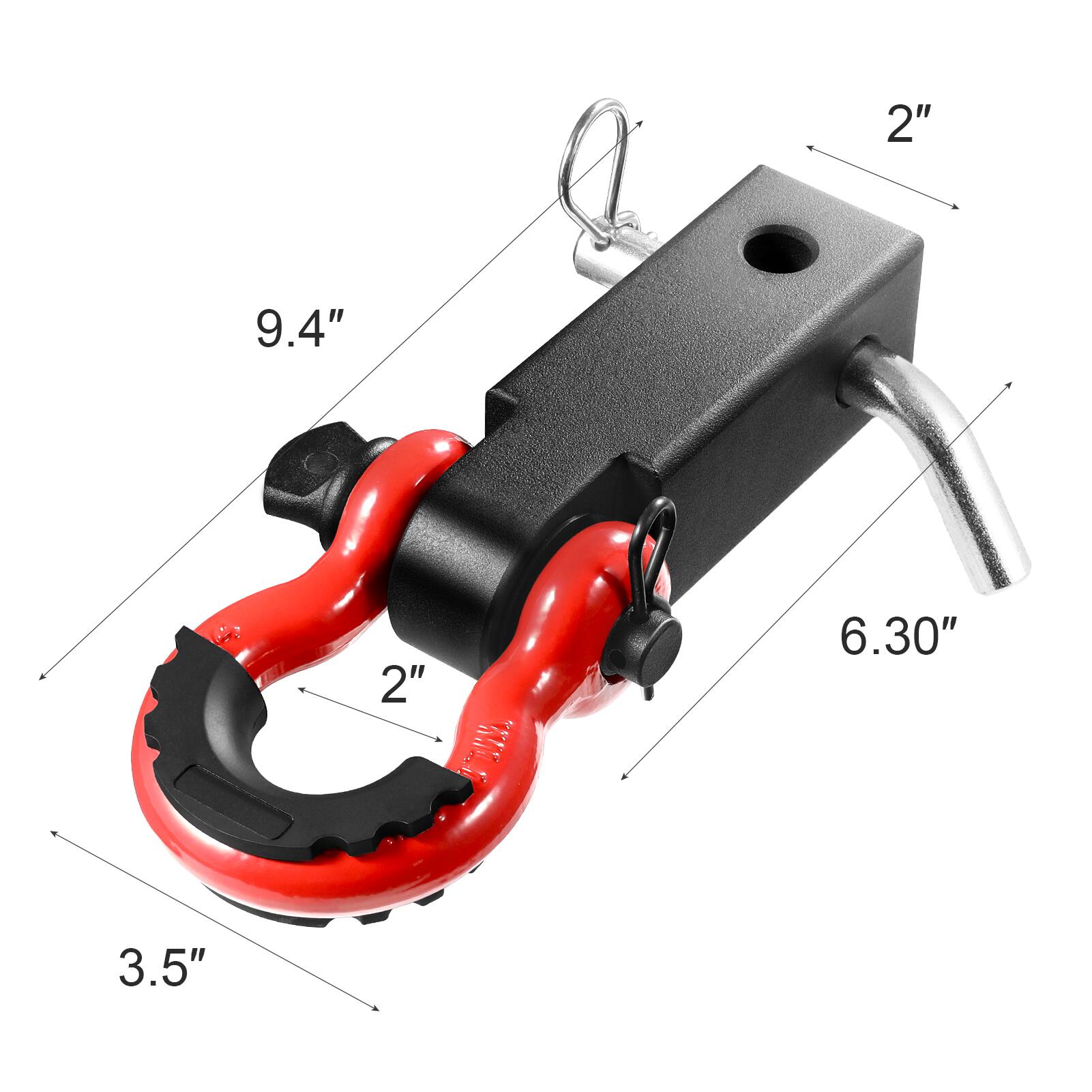 - 2"
- 9.4"
- 2"
- 6.30"
- 3.5"