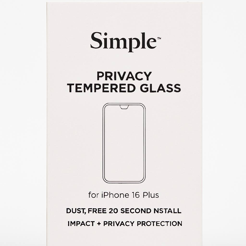 Simple Mobile Simple Privacy Tempered Glass Screen Protector For Iphone ...