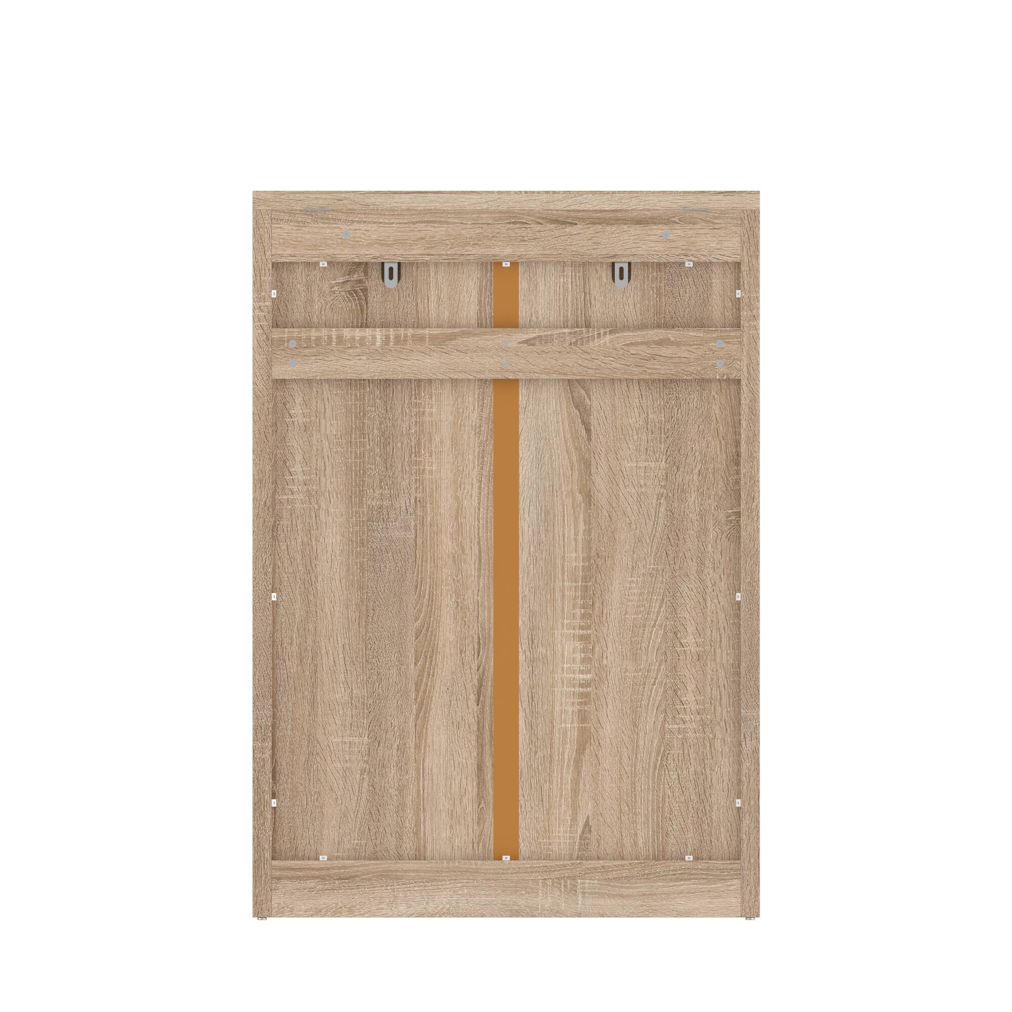 Back. Famapy - Famapy NFC - Locked Nightstand: Hidden Storage & Anti - Tipping Safety - Wooden.