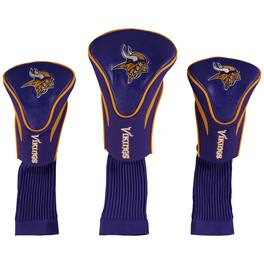 Team Golf - Minnesota Vikings 3-Pack Contour Golf Club Head Covers - Multicolor
