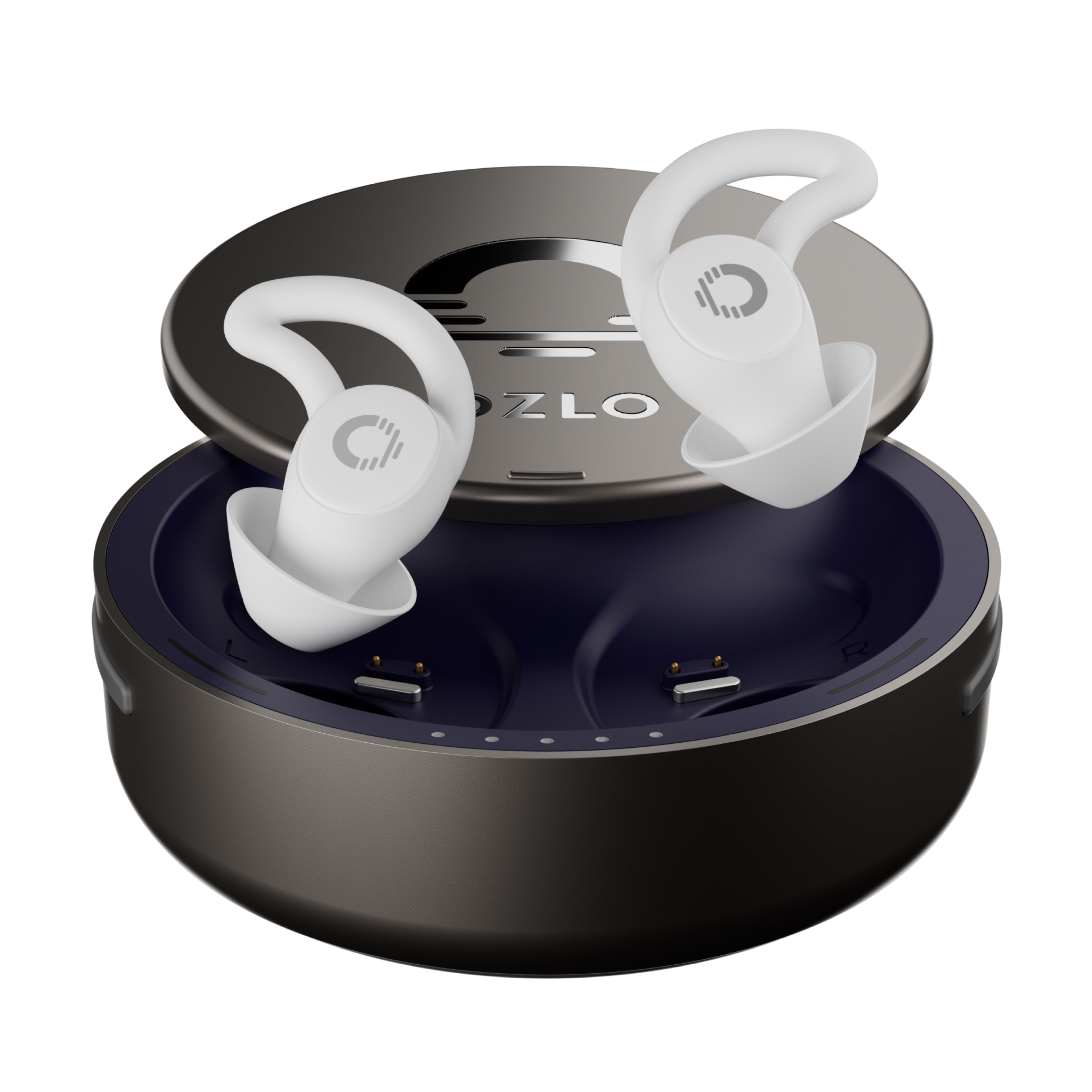 Front. Ozlo - Sleepbuds – Snore-Blocking, Science-Backed Bluetooth Earbuds for Deep Sleep and Side-Sleeper Comfort - White.