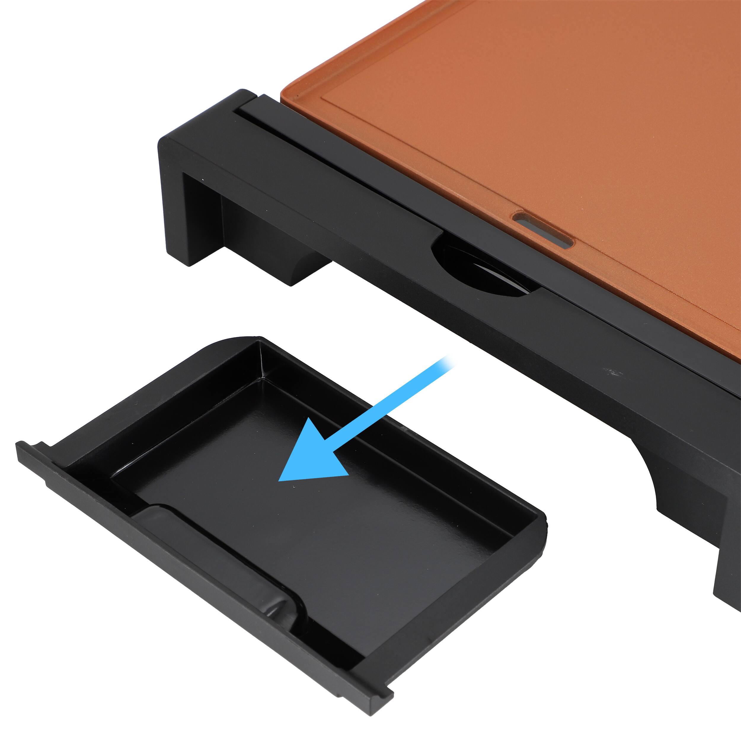 Alt View 3. MegaChef - MegaChef 21.63 Inch Copper Electric Grill with Non-Stick Coating - Copper.