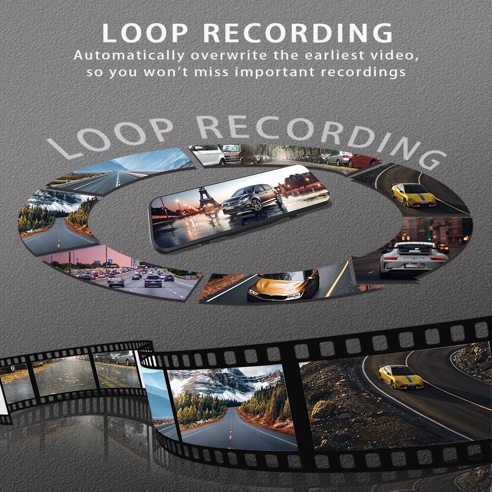 LOOP RECORDING  
Automatically overwrite the earliest video, so you won't miss important recordings