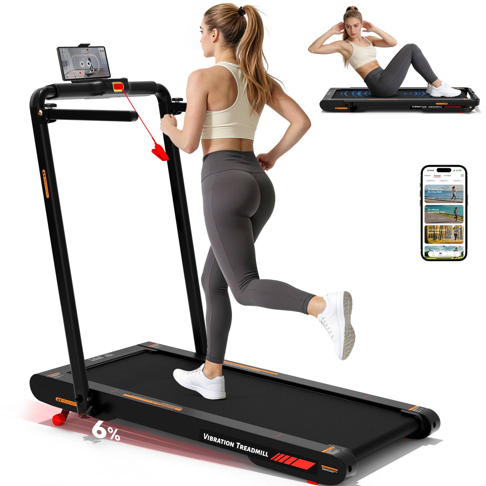 - - ! I adda addda 6% HNRSATO VIBRATION TREADMILL - -