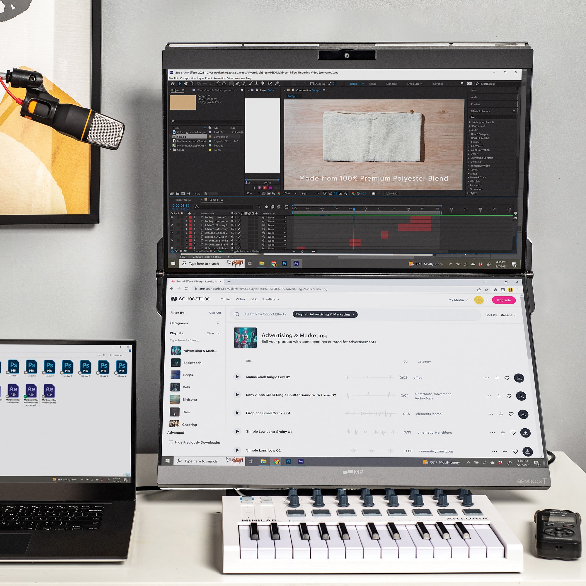 Alt View 15. Mobile Pixels - Geminos T FHD 24" LCD Monitor - Black.