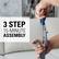 3-step 15-minute assembly