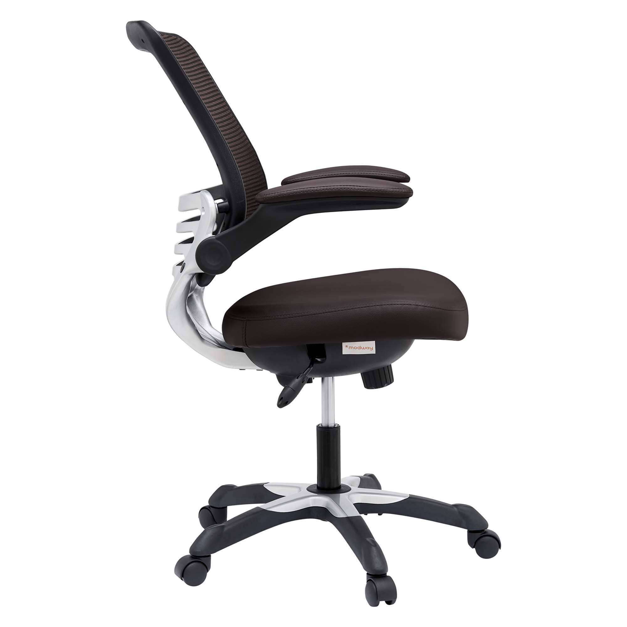 Alt View 2. Modway - Edge Vinyl Office Chair by Modway - Brown.