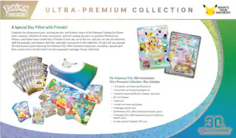 pokemon trading card game celebrations ultra premium collection Pokmon TCG 25th Anniversary Ultra-Premium Box 4x Lot with Base Set metal cards and one Gold Version each of Pikachu V and Pok Ball Pokmon TCG: Celebrations Ultra-Premium Collection