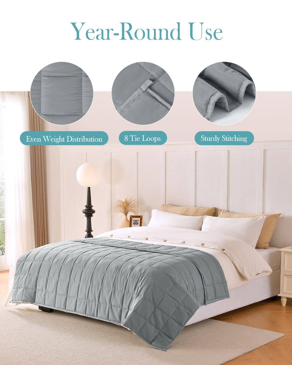 Year-Round Use

- Even Weight Distribution
- 8 Tie Loops
- Sturdy Stitching