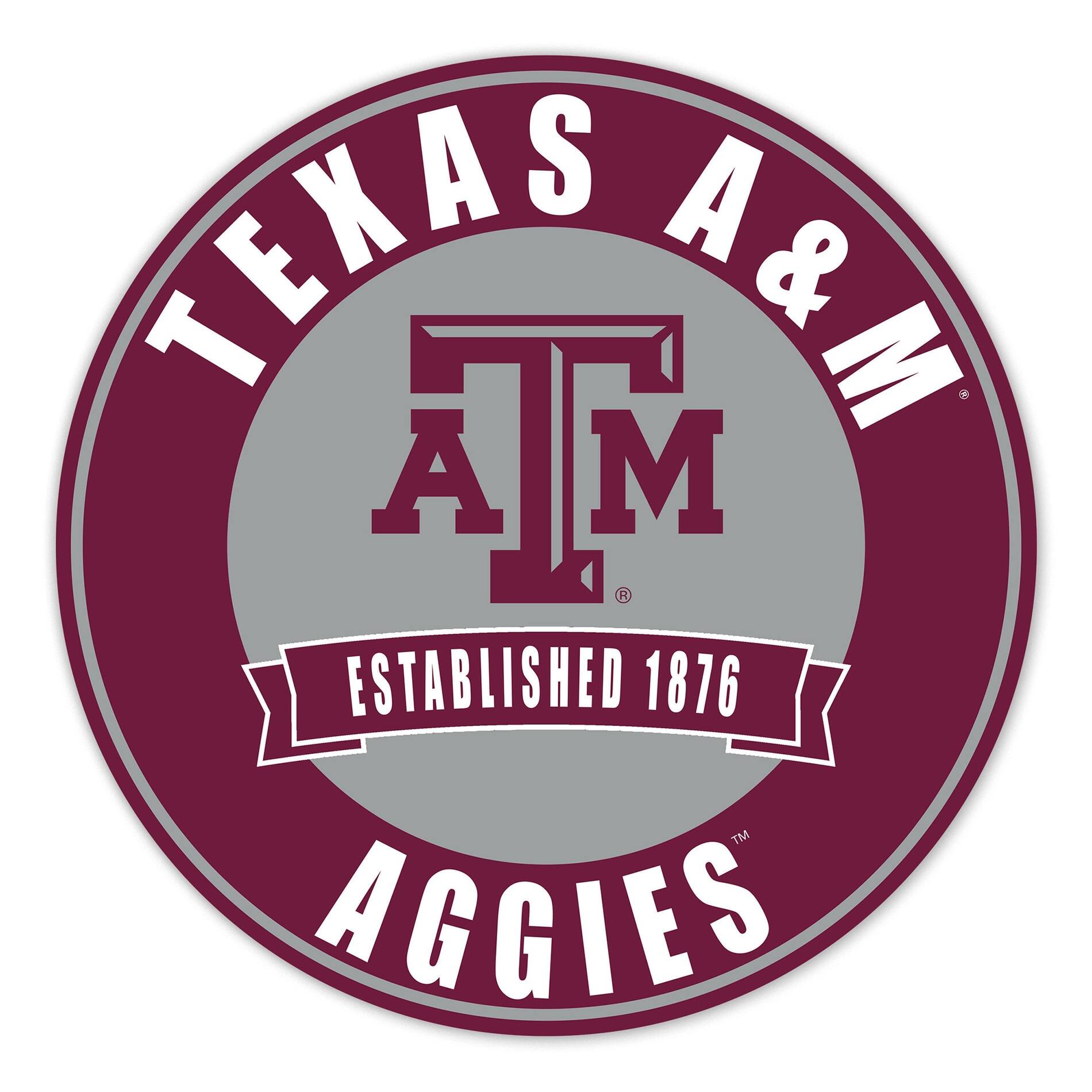 Texas A&M Aggies 24" Circle with Banner