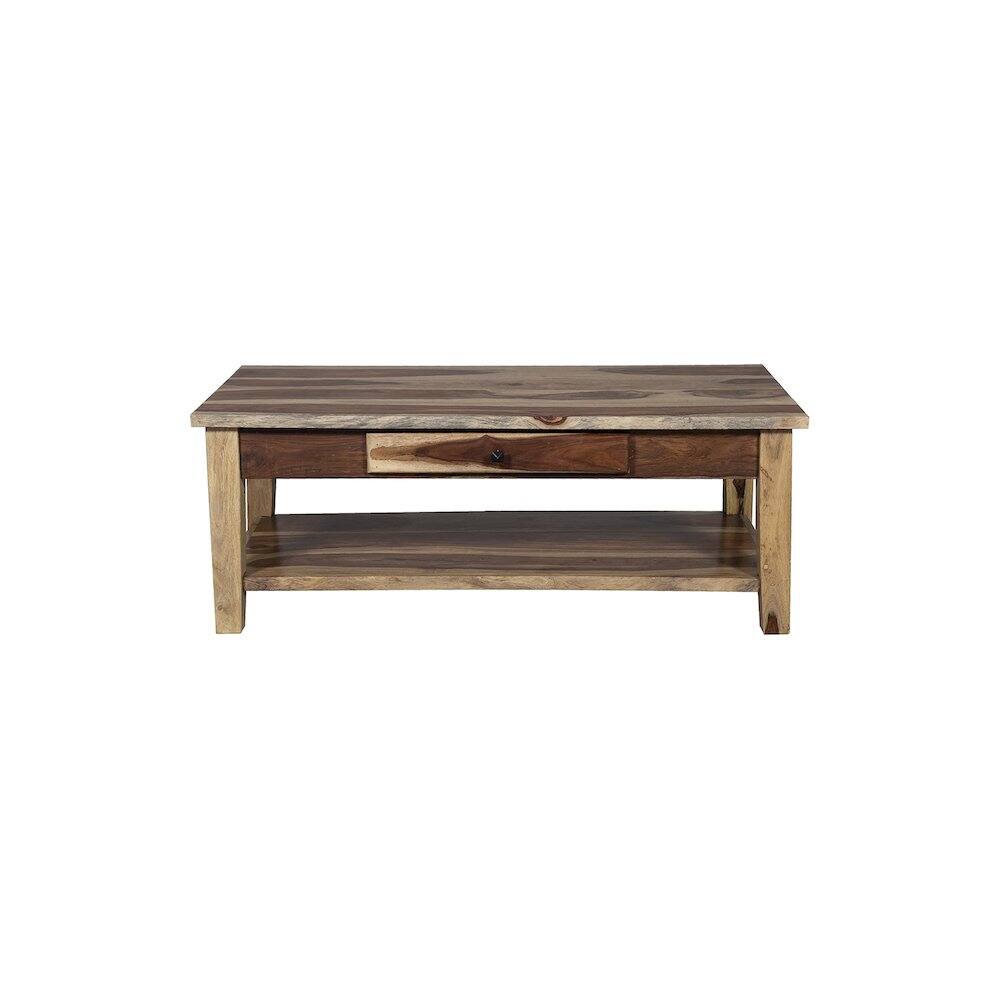Alt View 4. Porter Designs - Taos Solid Sheesham Wood Coffee Table - Natural.